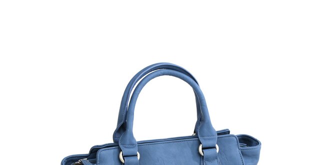Dámska modrá kabelka s bočným vreckom Fuchsia