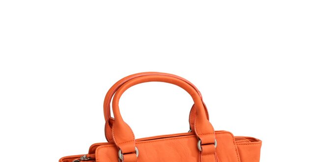 Dámska oranžová kabelka s bočným vreckom Fuchsia