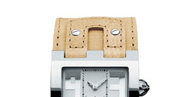 Dámske béžovo-strieborné náramkové hodinky Bruno Banani