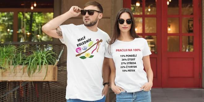 Pánske, dámske aj detské bavlnené tričká s vlastnou potlačou