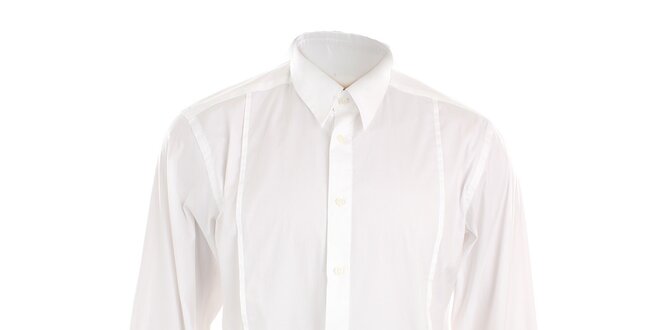 Pánska biela priliehavá košeľa Pietro Filipi