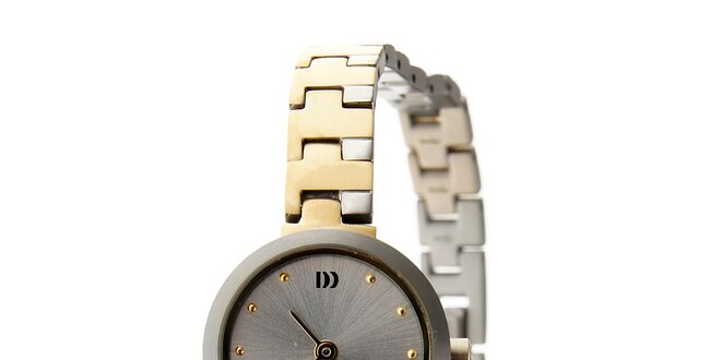 Dámske titanové hodinky Danish Design so zlatými detailmi