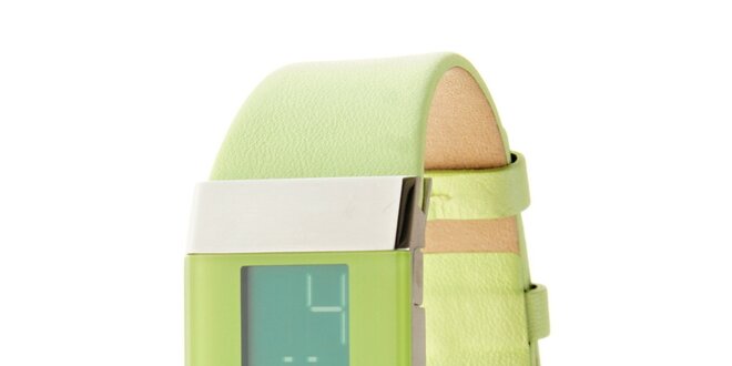 Dámske svetlo zelené digitálne hodinky Danish Design
