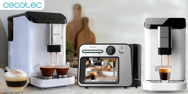 Kávovary Cecotec: Power Espresso 20 Square Pro či Cremmaet Macchia White