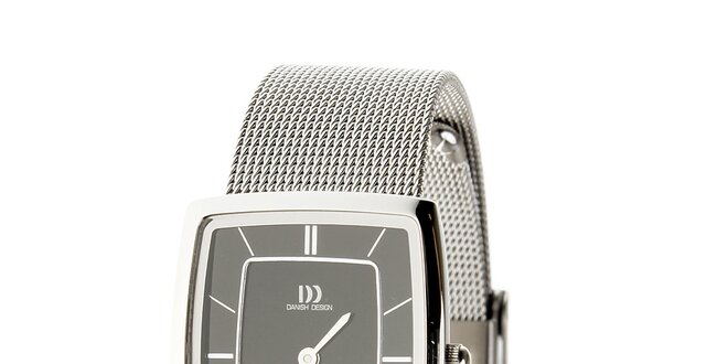 Dámske oceľové hodinky Danish Design s čiernym ciferníkom