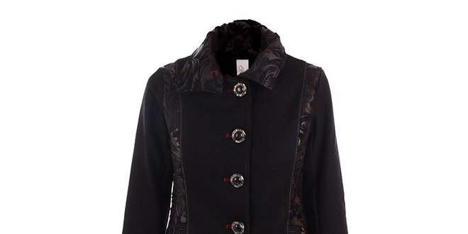 Dámsky čierny jednoradový kabát DY Dislay Design