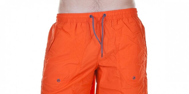 Pánske oranžové kúpacie šortky Emporio Armani