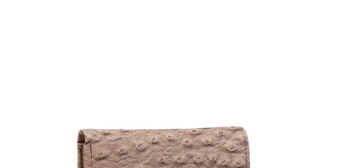 Dámska staroružová peňaženka Lancaster s imitáciou pštrosej kože