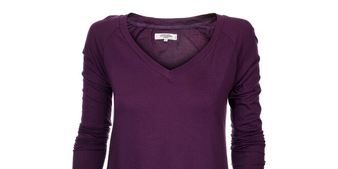 Dámske tmavo fialové bavlnené tričko Timeout
