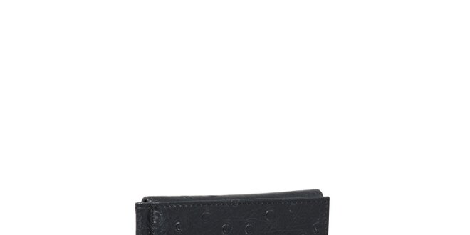 Pánska čierna kožená peňaženka so sponou Lancaster