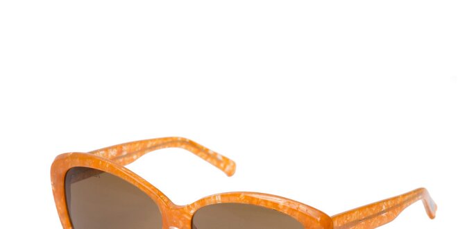 Dámske oválné oranžové slnečné okuliare Lancaster