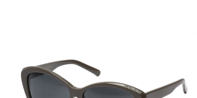 Dámske oválné khaki slnečné okuliare Lancaster