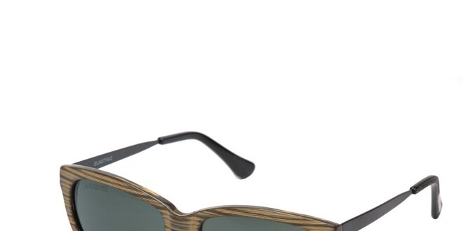 Dámske žíhané okuliare s kovovými stranicami Lancaster