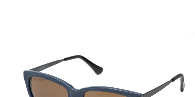 Dámske modré okuliare s kovovými stranicami Lancaster