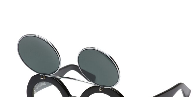 Dámske designové guľaté slnečné okuliare Lancaster
