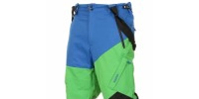 Pánske sýto modré snowboardové nohavice Envy s farebnými pruhmi