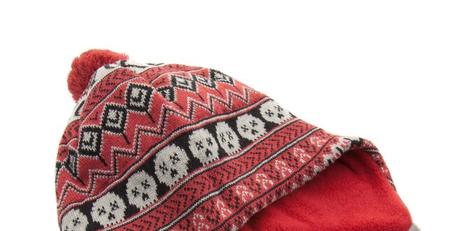 Pánska vzorovaná pletená čiapka s podšívkou Zoo York