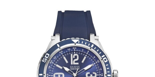 Pánske modré analogové hodinky Guess