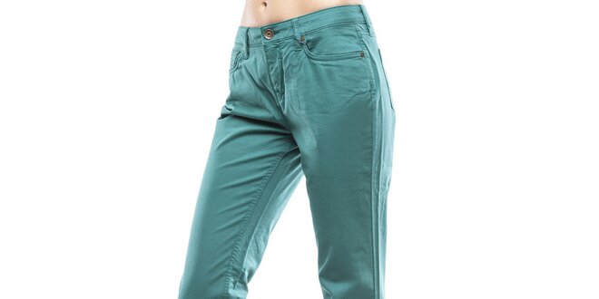 Dámske zelené rovné chino nohavice Tommy Hilfiger