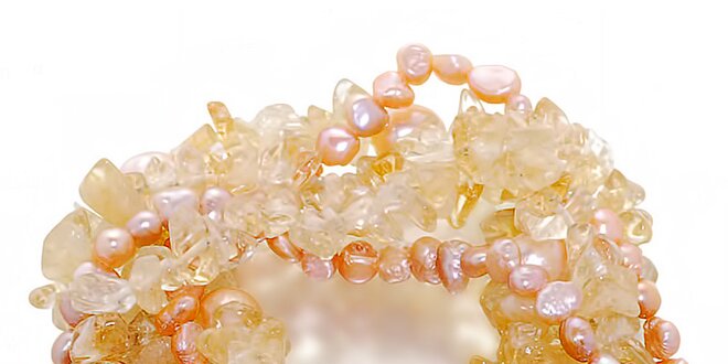Dámsky perlový a citrínový náramok Orchira