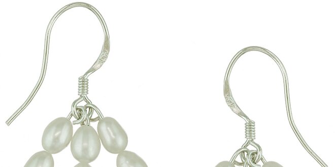 Dámske krémové perlové náušnice Orchira