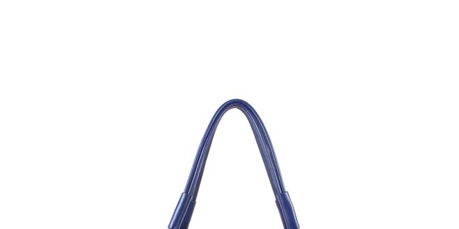 Dámska modrá kožená kabelka s odopínacím popruhom Joysens