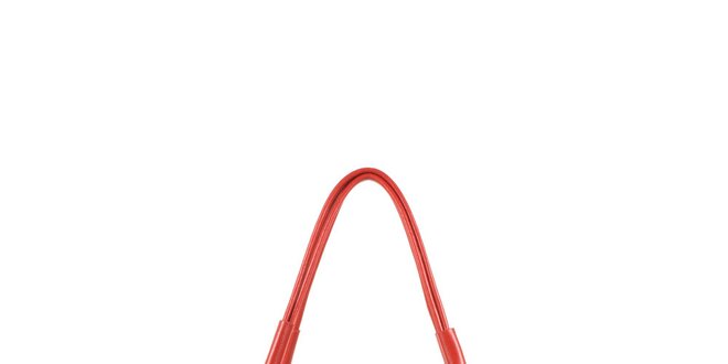 Dámska červená kožená kabelka s odopínacím popruhom Joysens