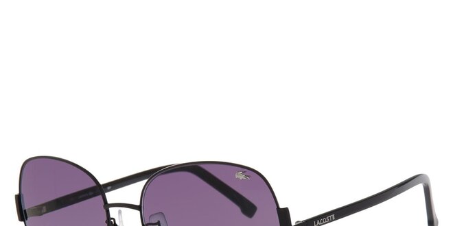 Čierne dámske slnečné okuliare Lacoste