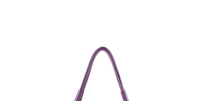 Dámska fialová kožená kabelka s odopínacím popruhom Joysens