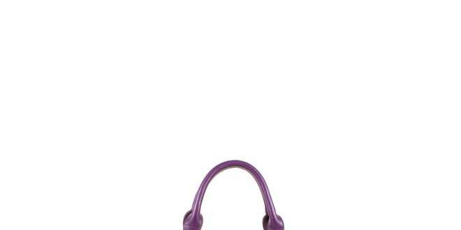 Dámska fialová kožená kabelka s kovovými detailmi Joysens