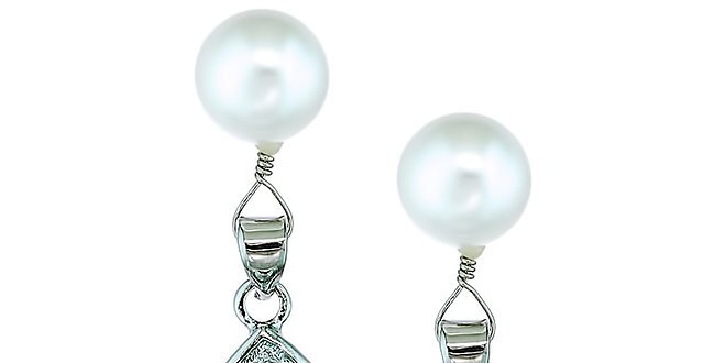 Dámske náušnice s perlami a nefritmi Orchira