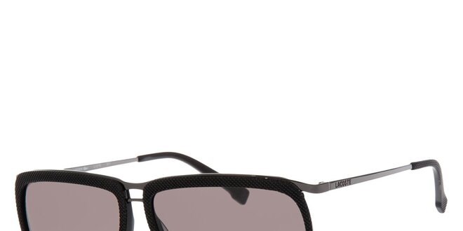 Dámske čierne slnečné okuliare Lacoste s kovovými detailami