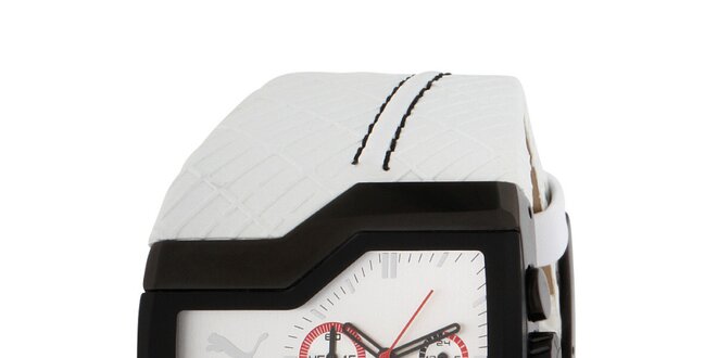 Pánske atypické analogové hodinky Puma s čiernym remienkom