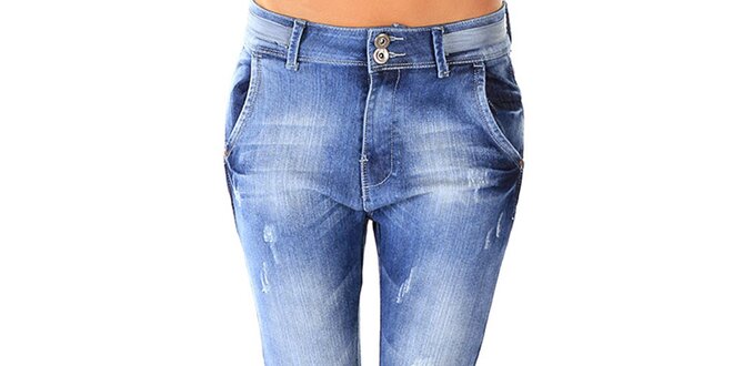 Dámske svetlé skinny džíny s šisovaním