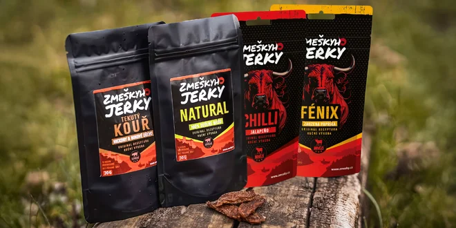 Balíčky českého bravčového a hovädzieho jerky aj v darčekovom balení