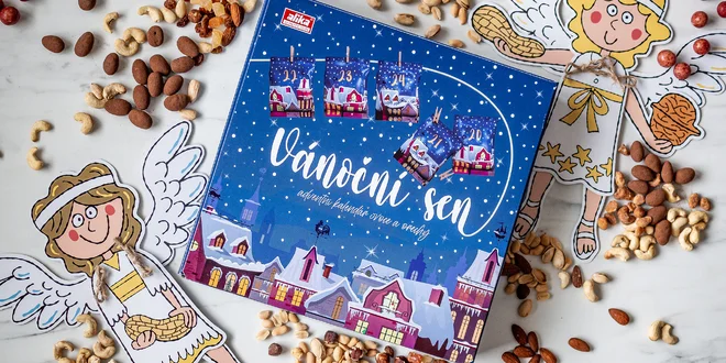 Zdravý adventný kalendár s orieškami a ovocím