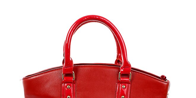 Dámska veľká červená kabelka London Fashion