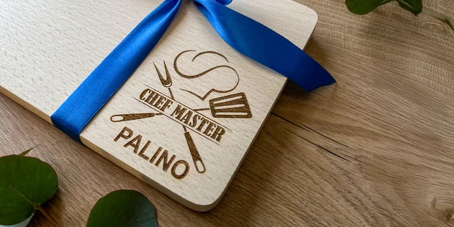 Doska na krájanie s vygravírovaným menom aj vlastným textom