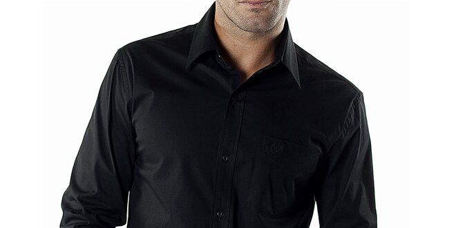 Pánska čierna casual košeľa Bendorff