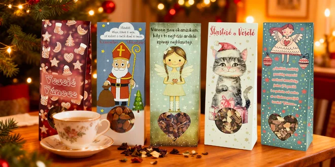 Vianočné balíčky: sypaný čaj, mletá káva aj oriešky