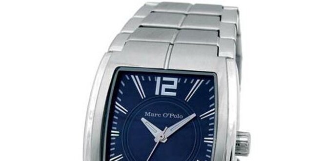Pánske modro-strieborné analogové hodinky Marc O´Polo