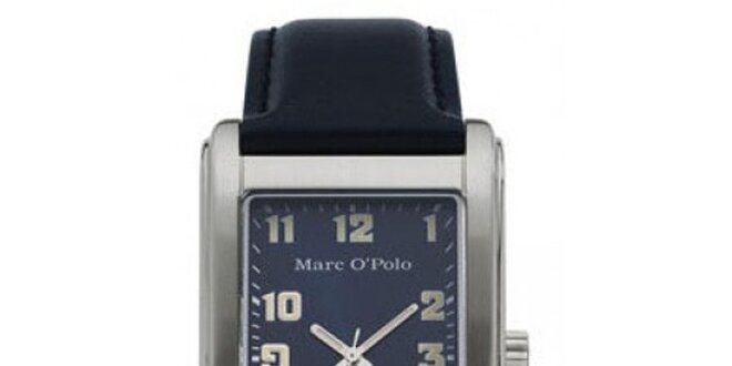 Pánske hranaté hodinky s modrým ciferníkom Marc O´Polo
