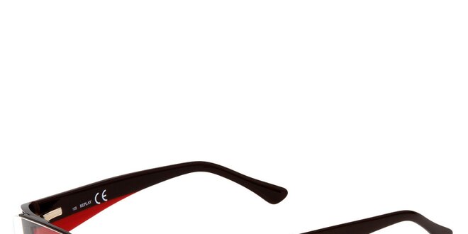 Dámske okuliare Replay s červeno-hnedými stranicami