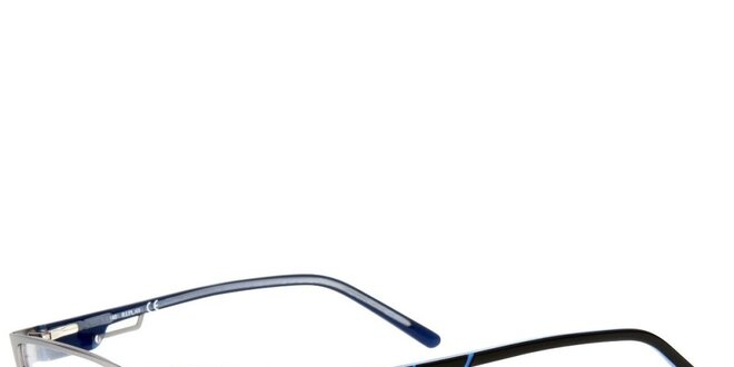 Pánske tenké kovové okuliare Replay s modrými stranicami