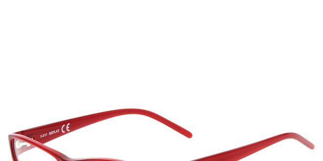 Dámske červené rámy na dioptrické okuliare Replay