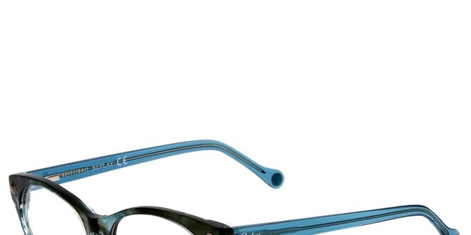 Dámske modro ladené plastové okuliare Replay