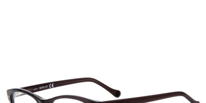 Dámske čierno-transparentné retro okuliare Replay