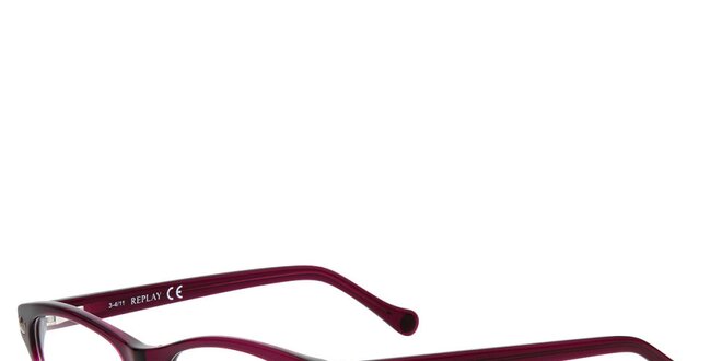 Dámske ružovo-transparentné retro okuliare Replay