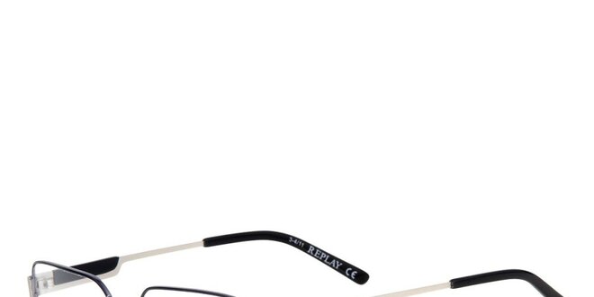Pánske modro-biele okuliare s čiernymi detailmi Replay