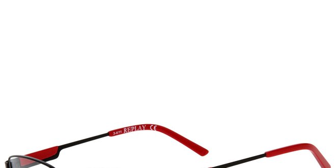 Pánske čierno-červené okuliare Replay